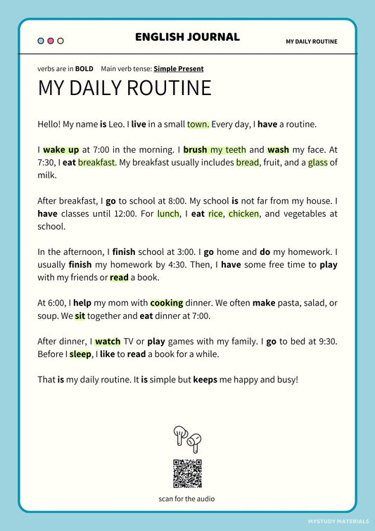 EJ | My Daily Routine