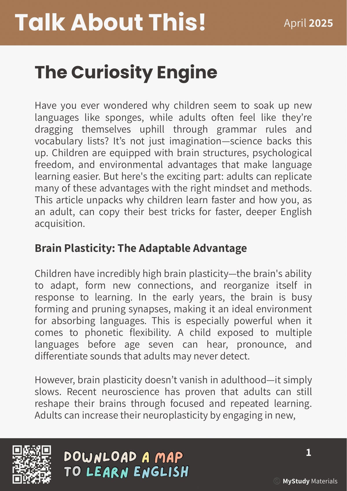 Why Children Learn Faster