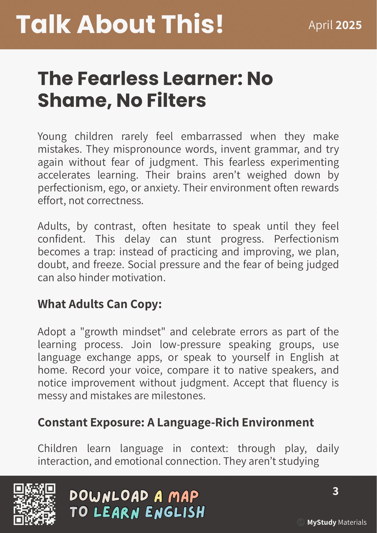 Why Children Learn Faster