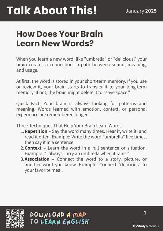 How Does Your Brain Learn New Words?