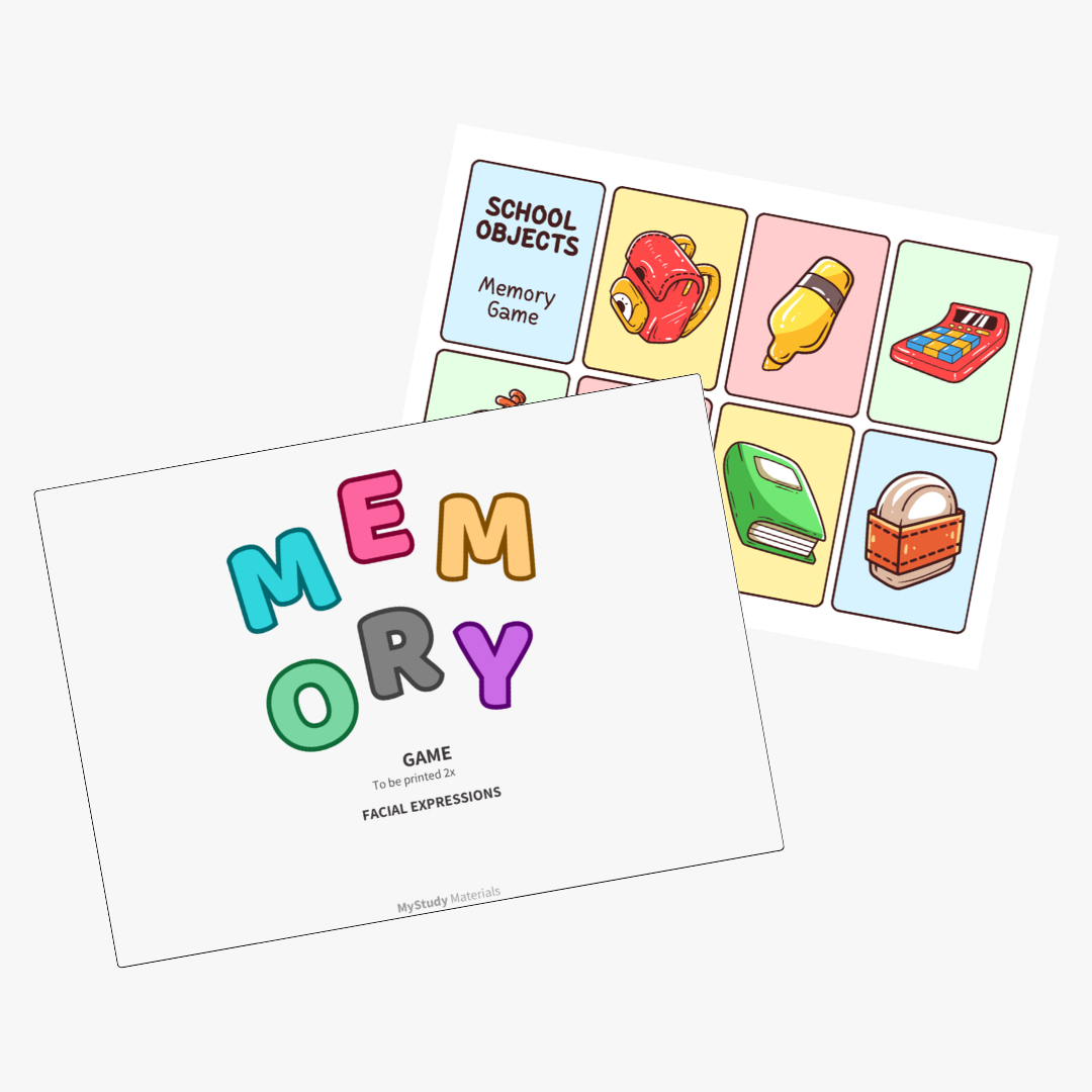 School Objects | MEMORY GAME – MyStudy
