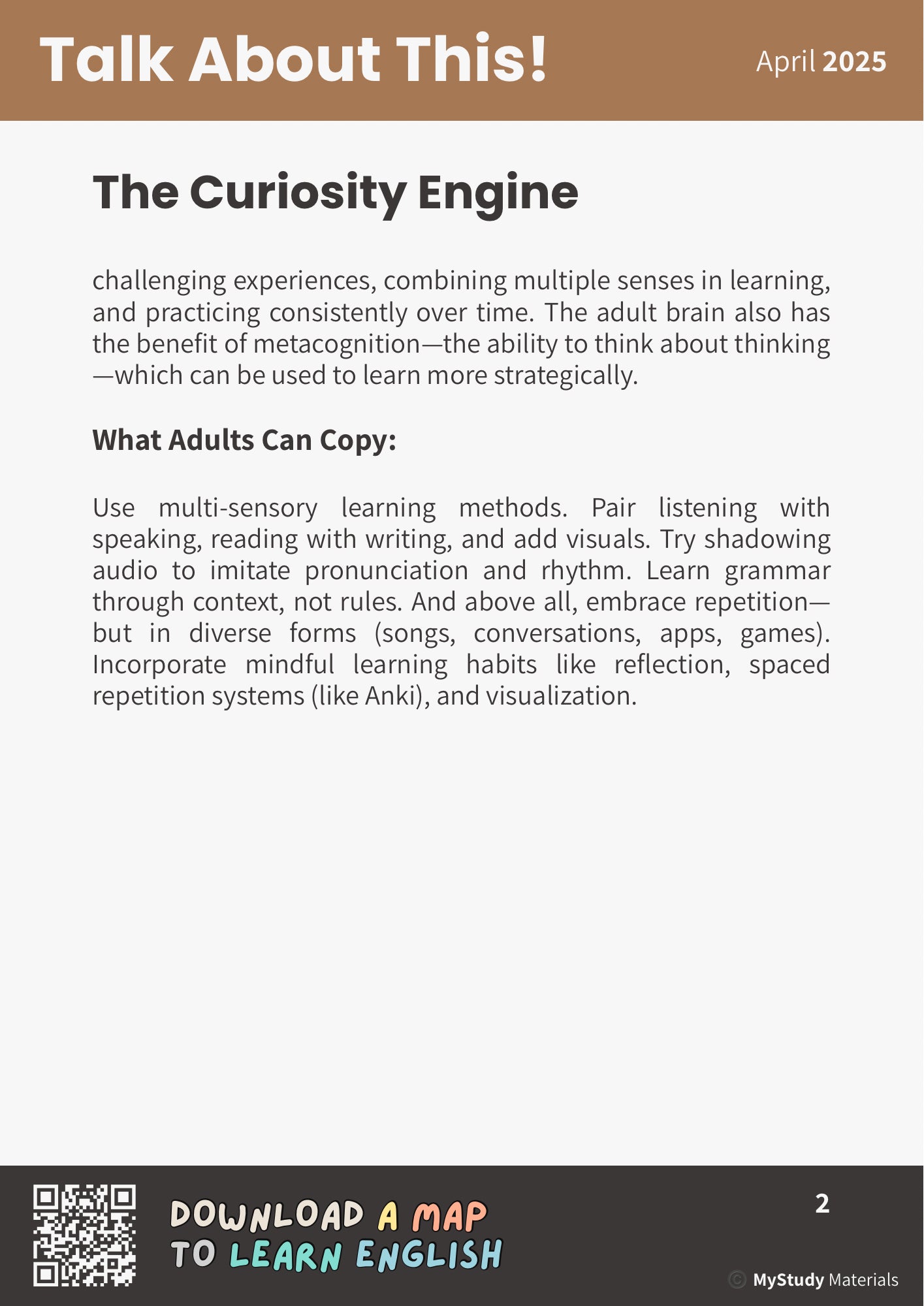 Why Children Learn Faster